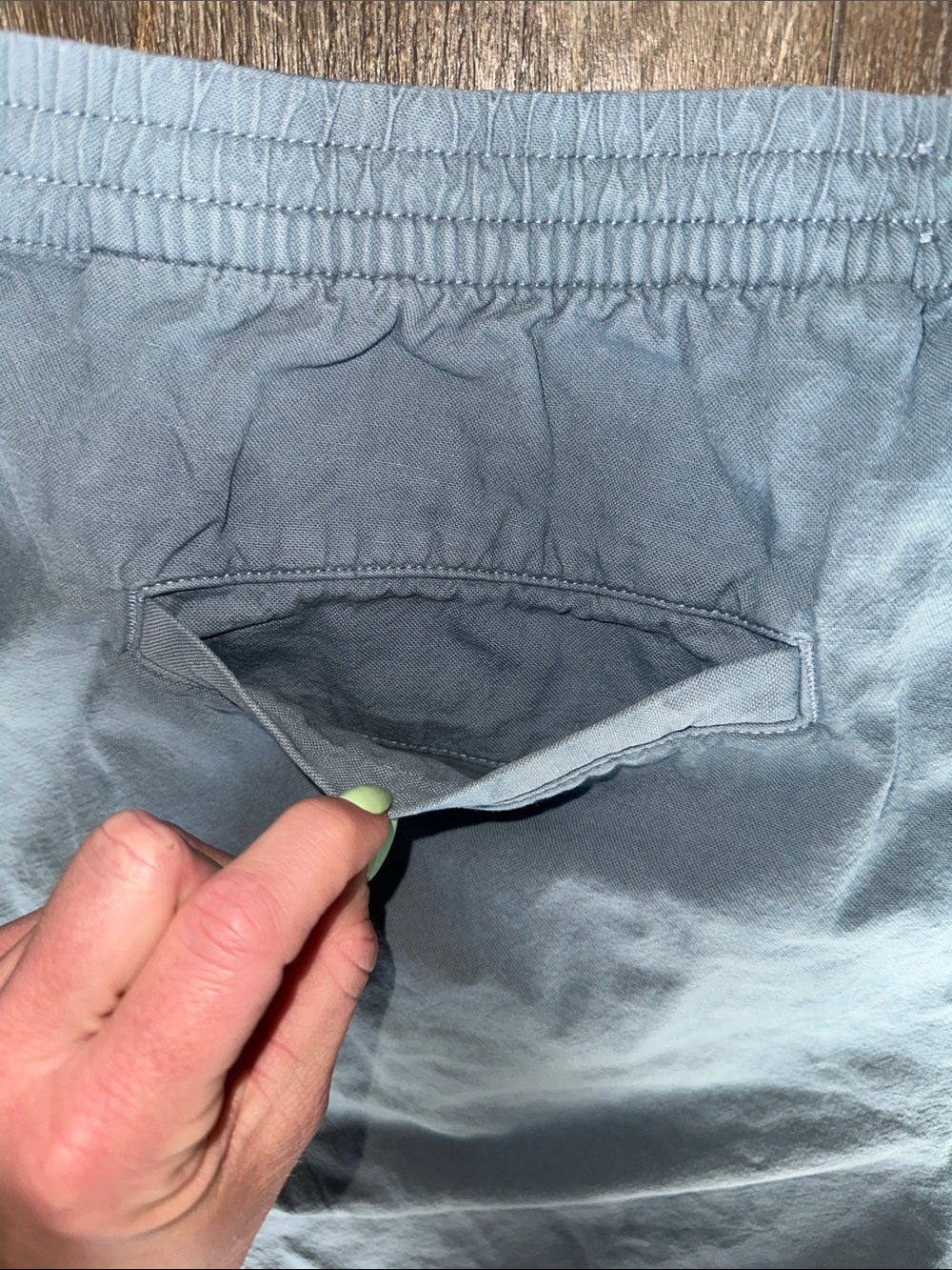 Madewell Men’s Pull-On Shorts XL Blue Gray Drawstring Casual Summer Shorts - Picture 6 of 10